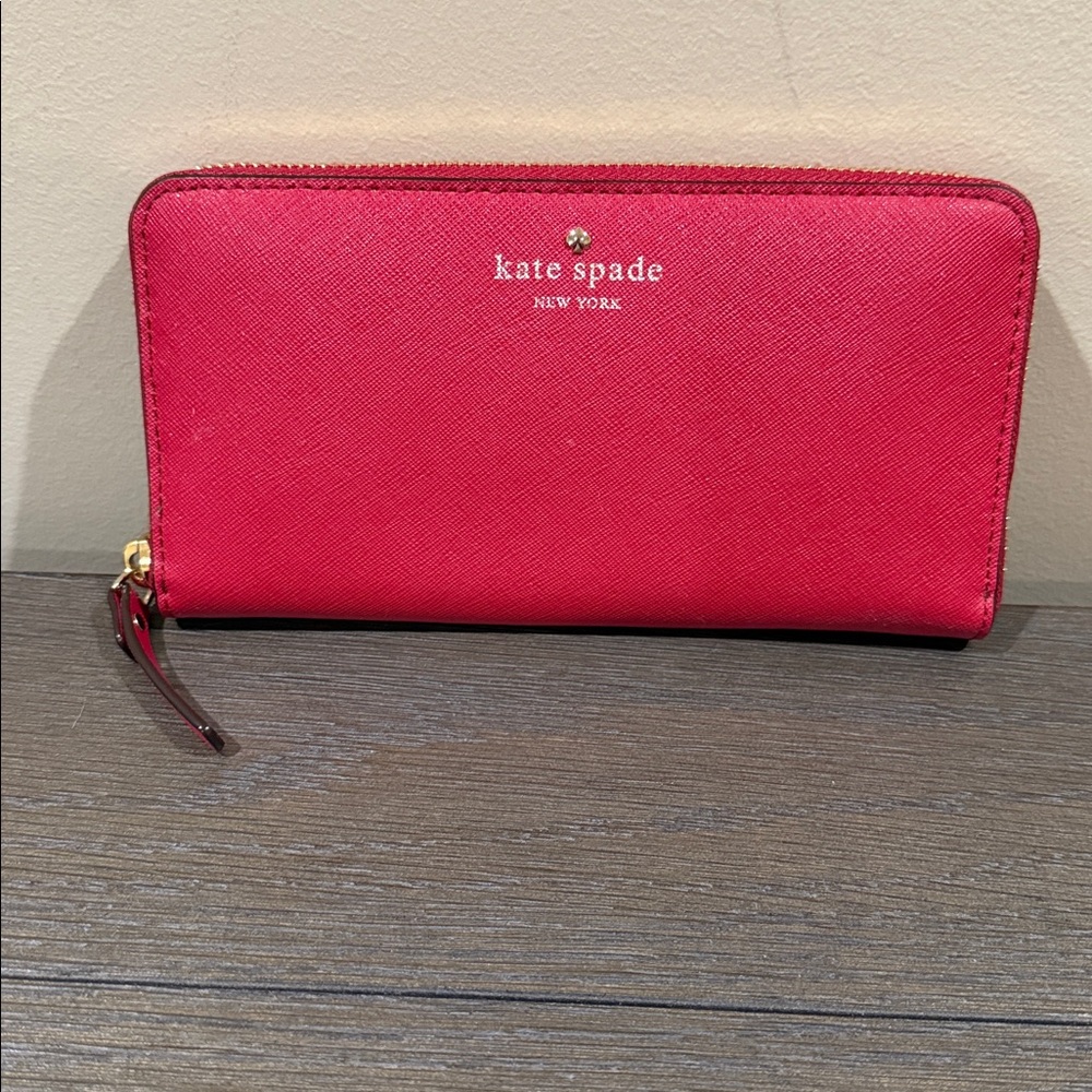 Kate Spade Vibrant Red Zip Wallet